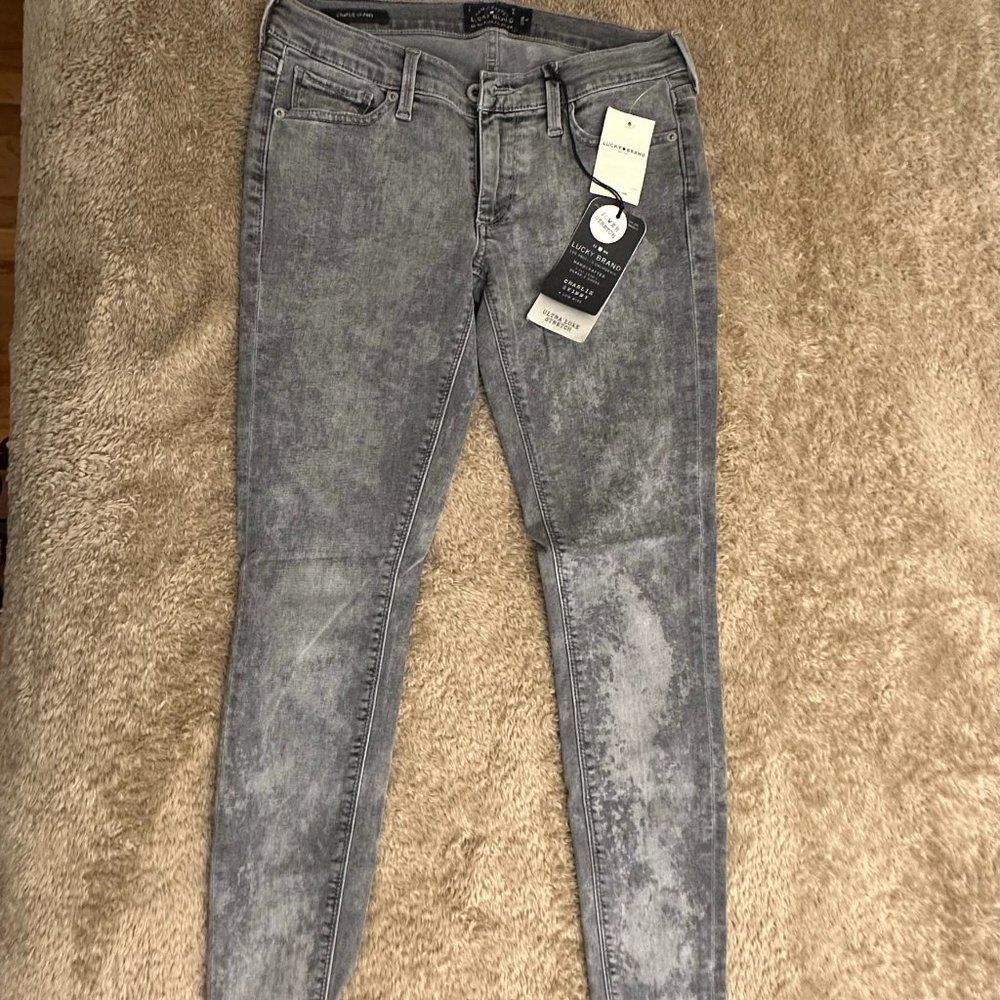 Lucky Brand Grey Skinny Jeans 26